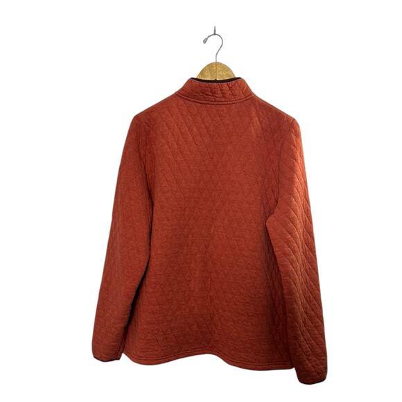 Orvis Outdoor Paprika Quilted Snap Sweatshirt Women's Size Large - Picture 5 of 6